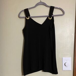 MICHAEL Michael Kors Black Tank Top with Gold Details
